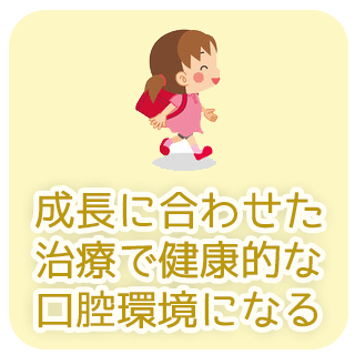 成長に合わせた治療で、健康的な口腔環境になる